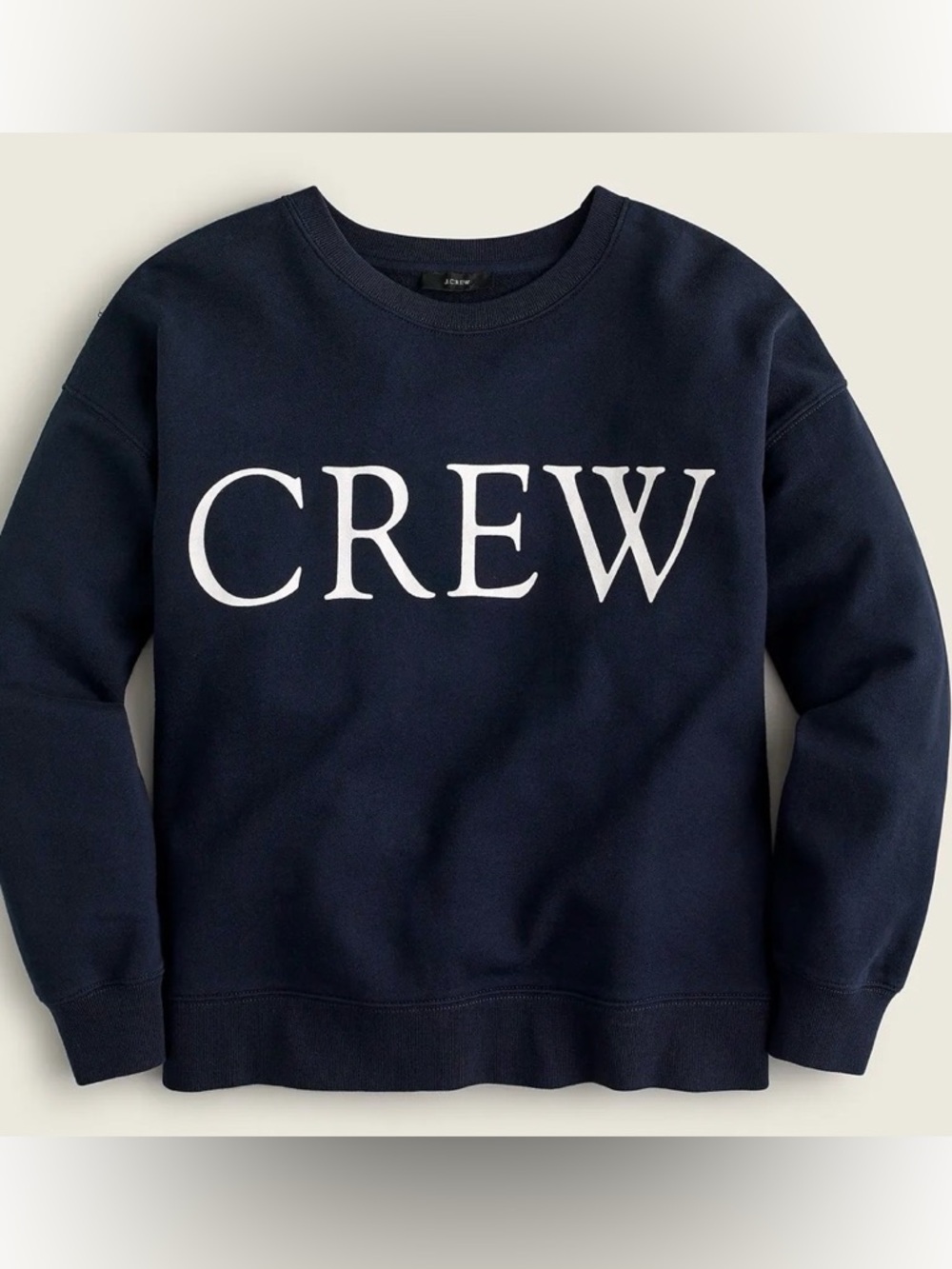 J.CREW Limited-Edition Original Cotton Terry Logo Sweatshirt in Navy size M